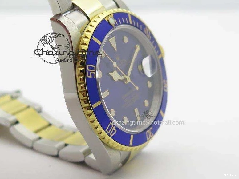 MiroTime 1231 Stretchable Submariner BP Maker 16613 Blue Dial SS YG Case On SS YG Bracelet A 3877